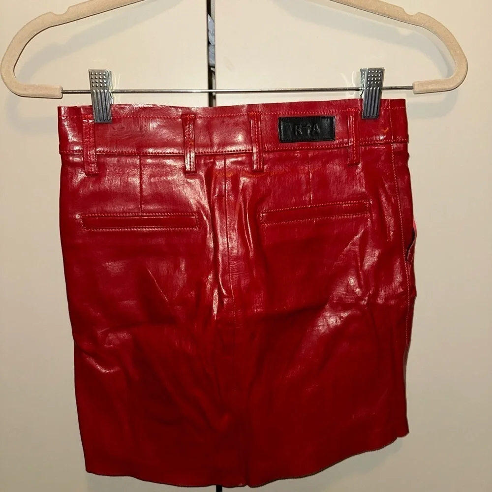 RTA Blood Red Patient Mini Skirt Size Size 0
